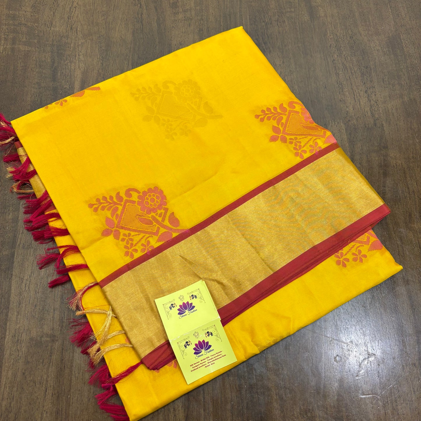 Mango Yellow & Rani Pink Kanchipuram Silk Saree with Traditional Zari Work