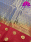 Red with Violet Colour Gold Zari Design Kanchipuram Silk Saree