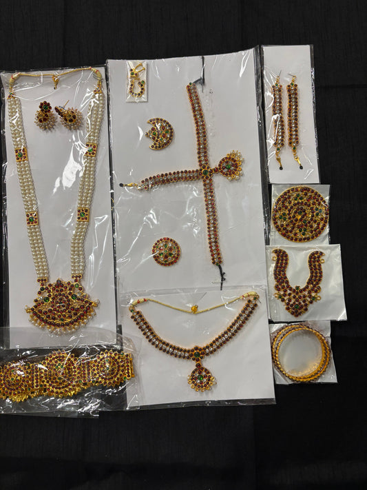 Kemp Stone Bharatanatyam Jewellery Set – Design 3