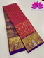 Rani Pink with Purple Colour Combination Gold Zari Design Kanchipuram Silk Saree
