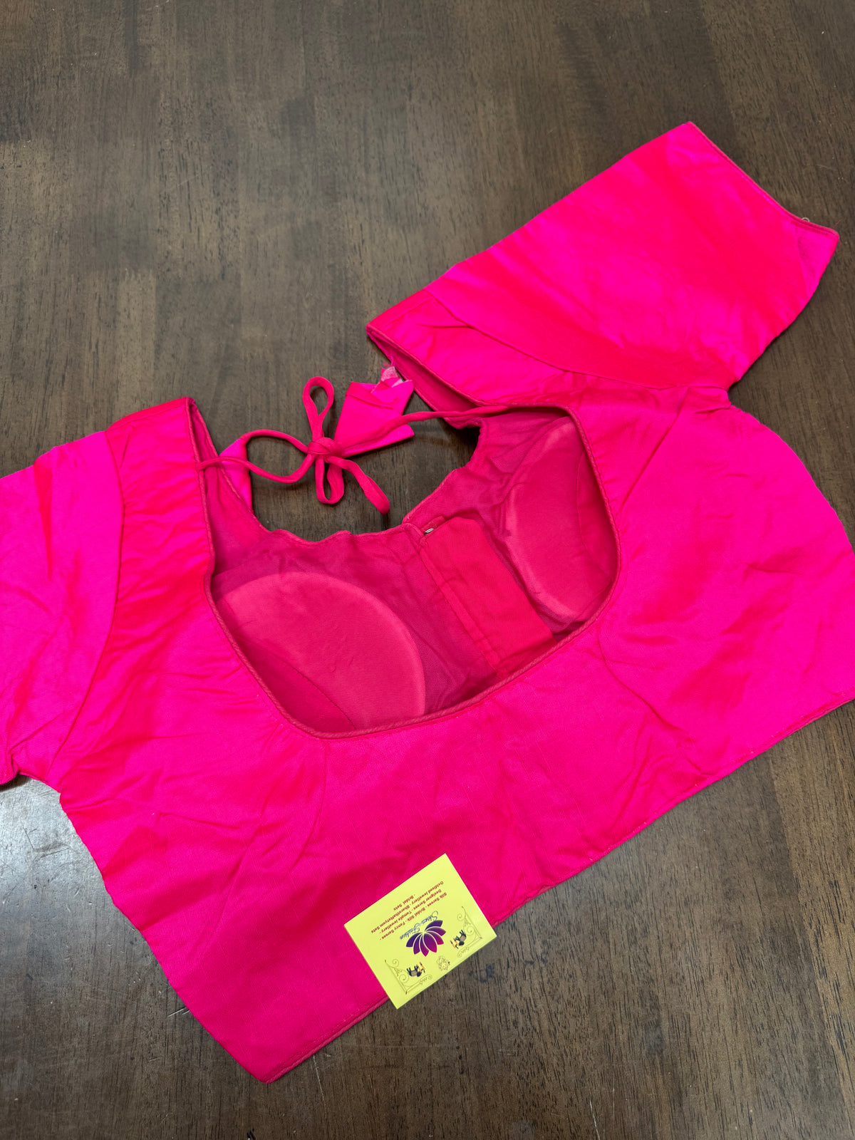 Premium Plain Rani Pink Blouse with Structured Fit