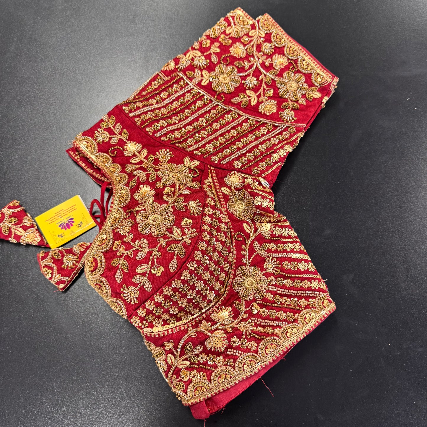 Maroon zardozi heavy work designer readymade saree blouse - Shrees Fashion Australia (view 1)
