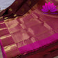 Exquisite Pure Silk Saree in Maroon with Pink Pallu | Online Silk Sarees Melbourne