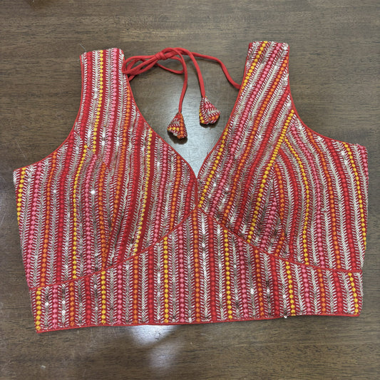 Elegant Red Designer Blouse – Perfect for Sarees & Festive Wear