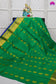 Exquisite Green Kanchipuram Silk Saree with Indigo Pallu - Pure Silk (With Silk Mark Certificate)