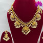 Elegant Design Matte Gold Finish Gutta Pusalu Necklace Sets