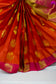 Blood Orange With Rani Pink Silk Saree | Kanchipuram Silk | Silk Mark Certified