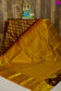 Marron and  Mustard Yellow Colour Silk Saree | Kanchipuram Silk | Silk Mark India Certified
