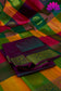 Multi Color Checkered Saree | Silk Saree | Silk Mark India Certified